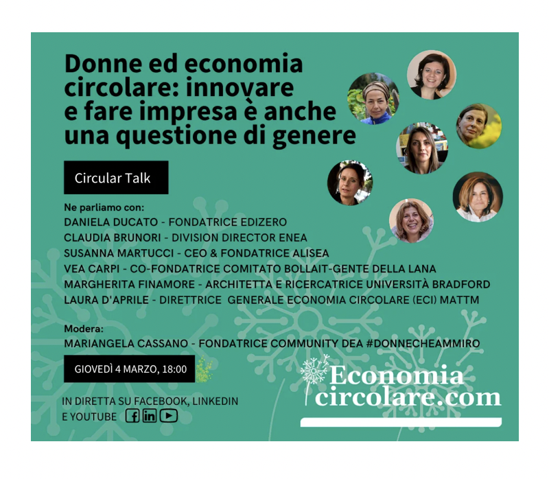 Donne ed economia circolare: innovare e fare impresa &egrave; anche una questione di genere